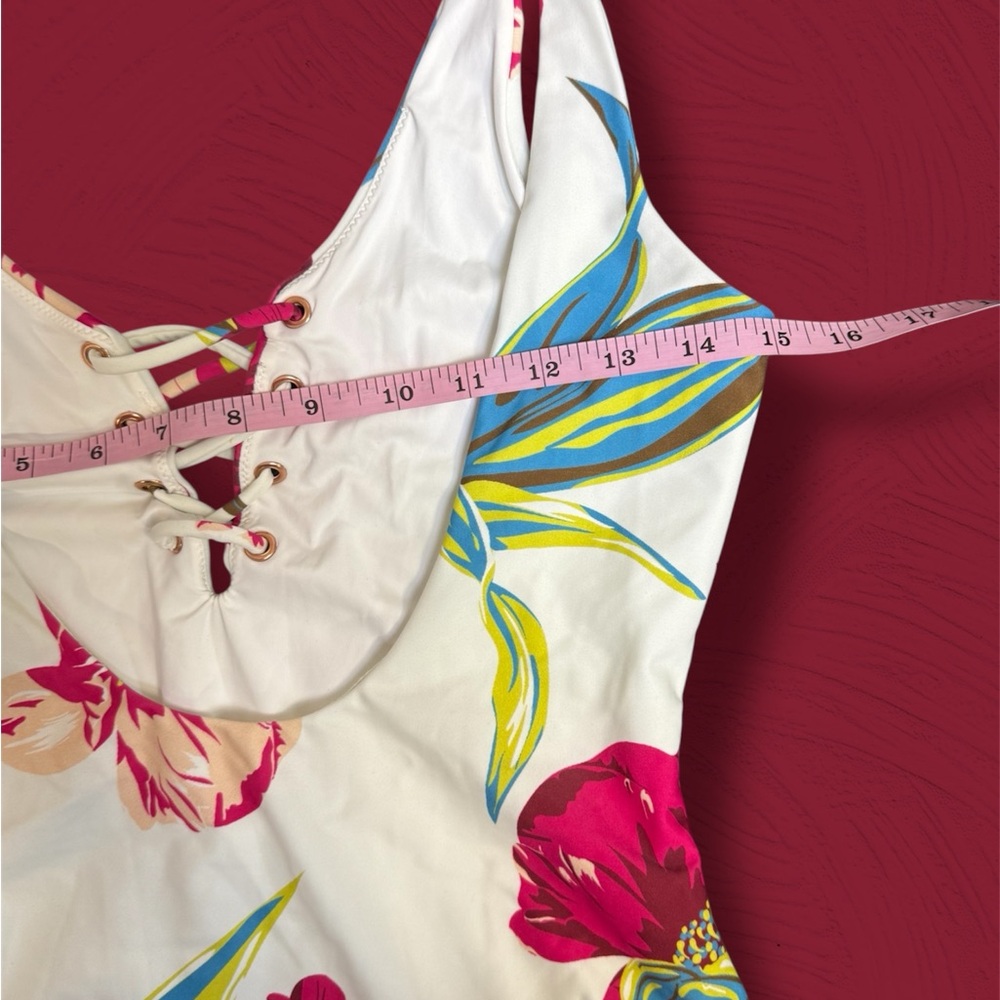6 Shore Road Floral Lace-Up Swimsuit - Picture 6 of 9